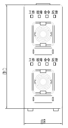 KZK-100型多线制控制卡的外形示意图